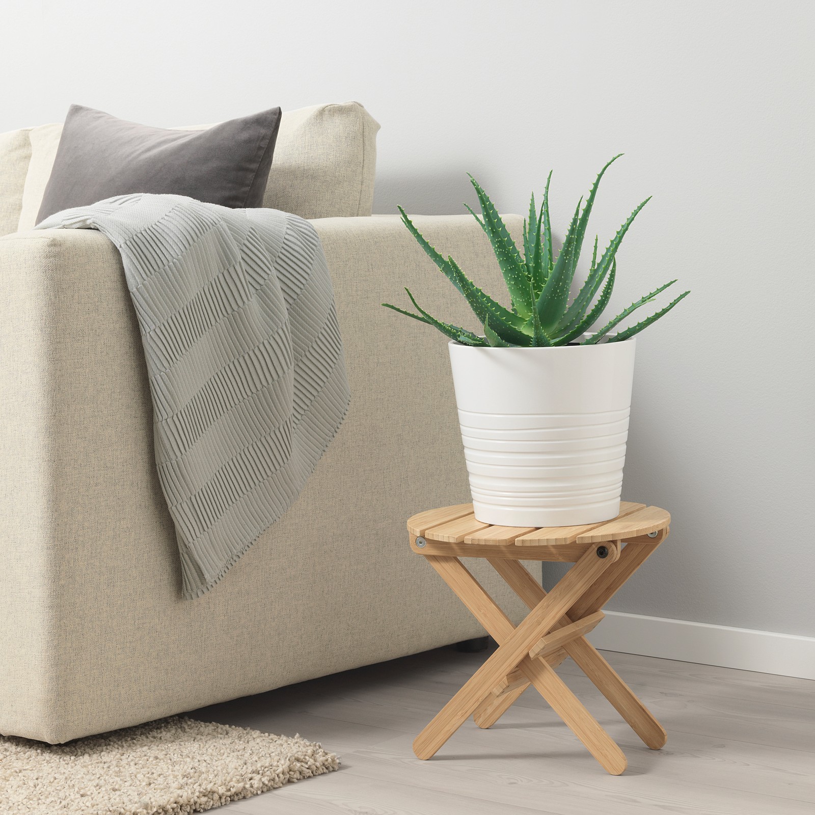 MUSKOT Plant pot, white, 24 cm IKEA