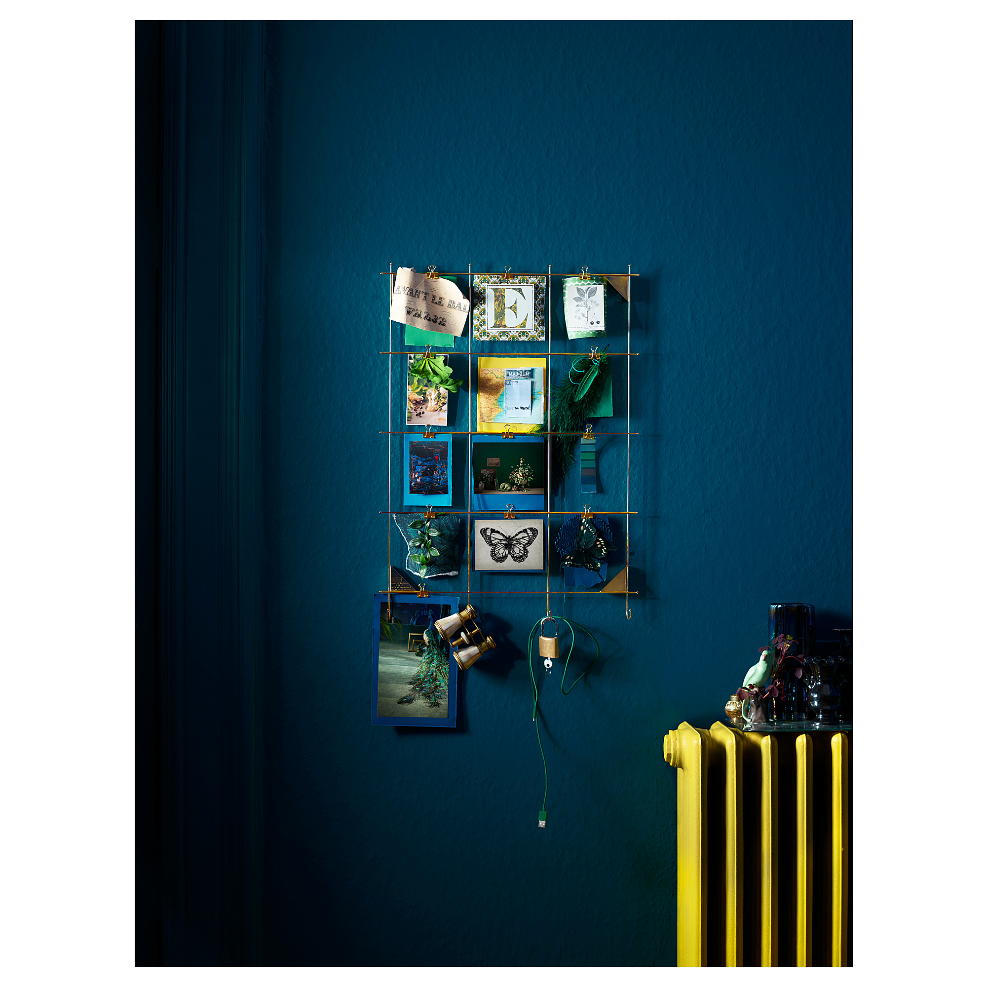 MYRHEDEN Memo board with clips, brasscolour IKEA