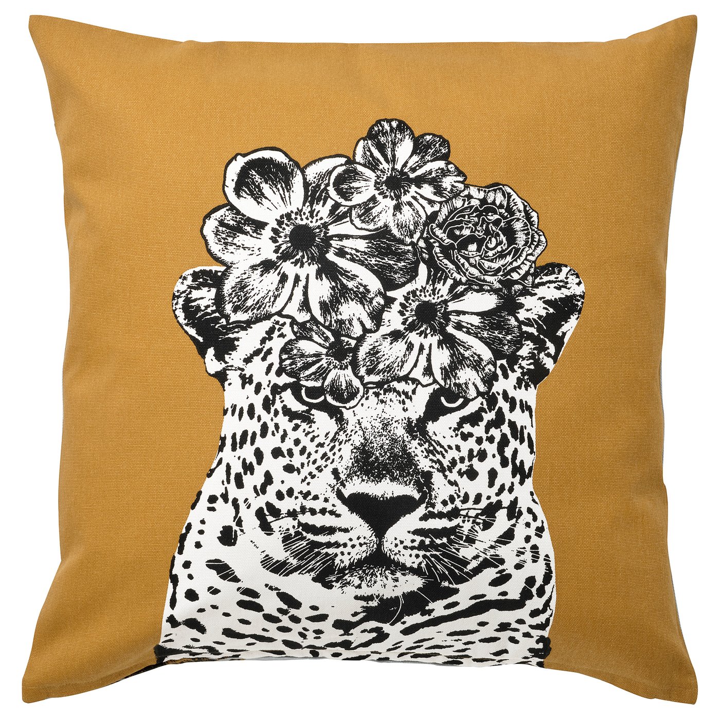 NÄBBSPINNARE Cushion cover, dark yellow/pale blue, 50x50 cm IKEA