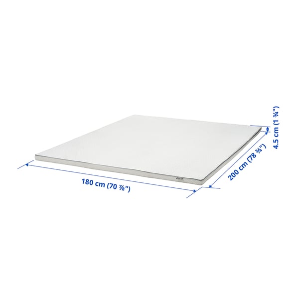 NÄSTABERG Mattress pad, white, 180x200 cm