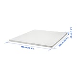 NÄSTABERG Mattress pad, white, 180x200 cm