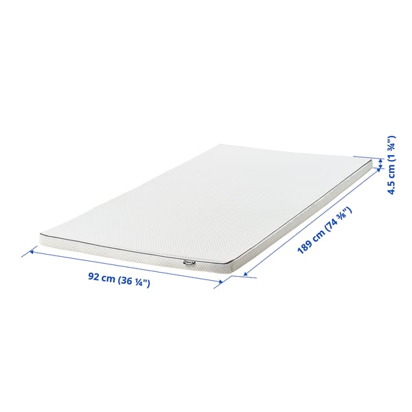 NÄSTABERG Mattress pad, white, Single