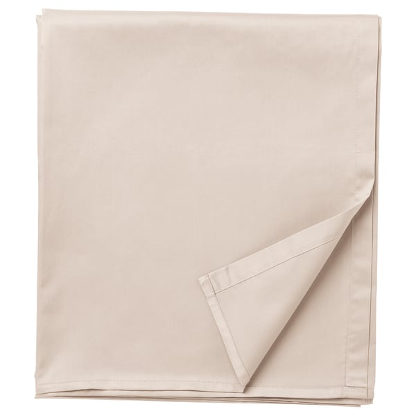 NATTJASMIN Flat sheet, light beige, King