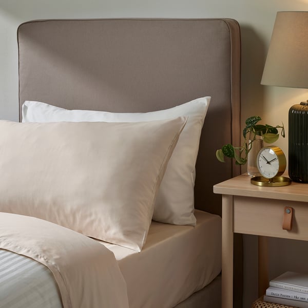 NATTJASMIN Pillowcase, light beige, 50x80 cm