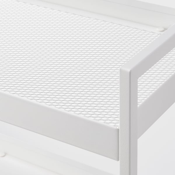 NISSAFORS Trolley, white, 50.5x30x83 cm