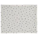 NISSÖGA Place mat, white/dark blue, 45x35 cm