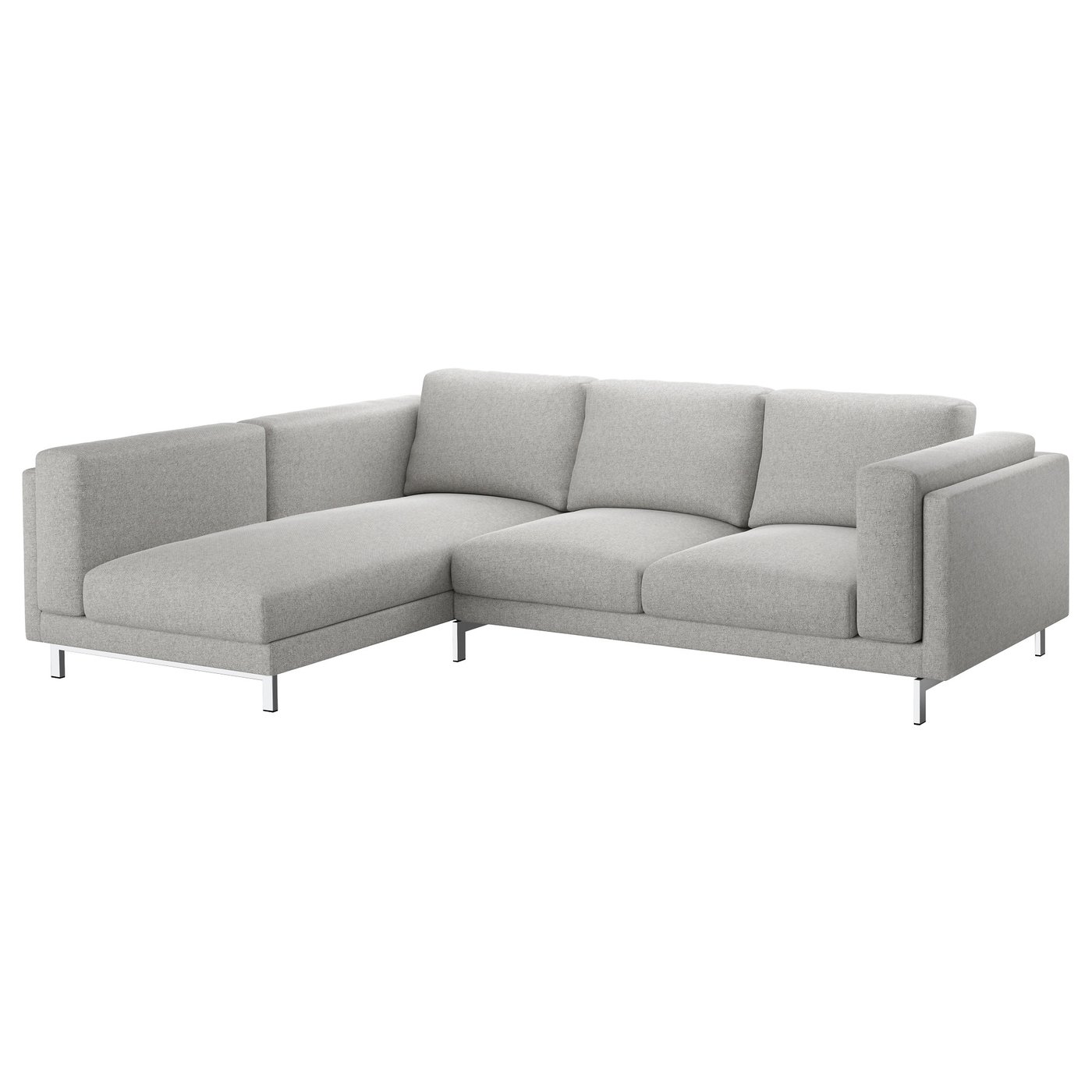 Nockeby 3 Seat Sofa Tallmyra Rust With Chaise Longue Left Wood