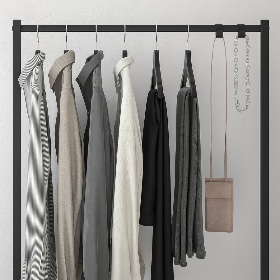 NORDLI Addon clothes rail, anthracite, 80x115 cm IKEA