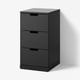 NORDLI Chest of 3 drawers, anthracite, 40x76 cm
