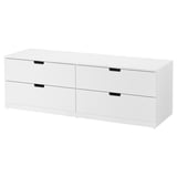 NORDLI Chest of 4 drawers, white, 160x54 cm