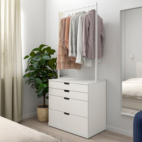 NORDLI Chest of 4 drawers, white, 80x192 cm