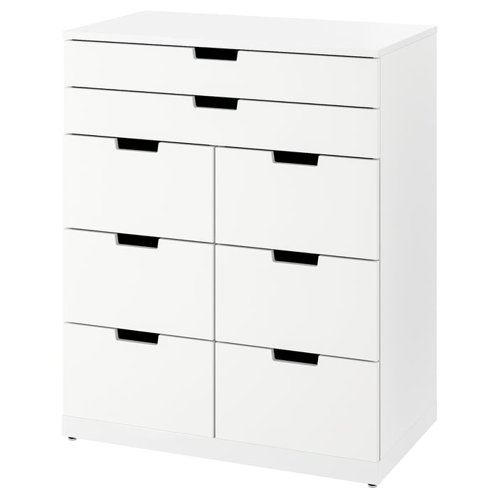 NORDLI chest of 8 drawers, white, 80x99 cm IKEA