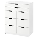 NORDLI Chest of 8 drawers, white, 80x99 cm