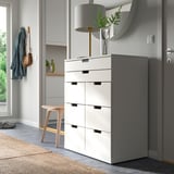 NORDLI Chest of 8 drawers, white, 80x99 cm
