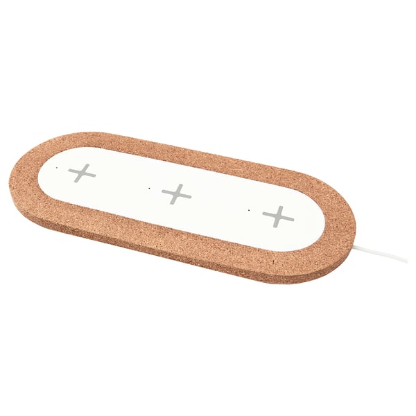 Nordmarke Triple Pad For Wireless Charging White Cork White