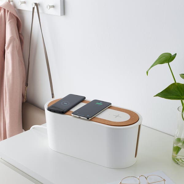 Nordmarke Triple Pad For Wireless Charging White Cork White