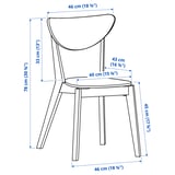 NORDMYRA Chair, white/birch
