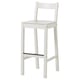NORDVIKEN Bar stool with backrest, white, 75 cm