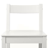 NORDVIKEN Bar stool with backrest, white, 75 cm