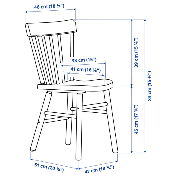 NORRÅKER / NORRARYD Table and 4 chairs, birch/white, 125x74 cm
