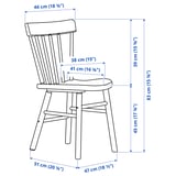 NORRÅKER / NORRARYD Table and 4 chairs, birch/white, 125x74 cm