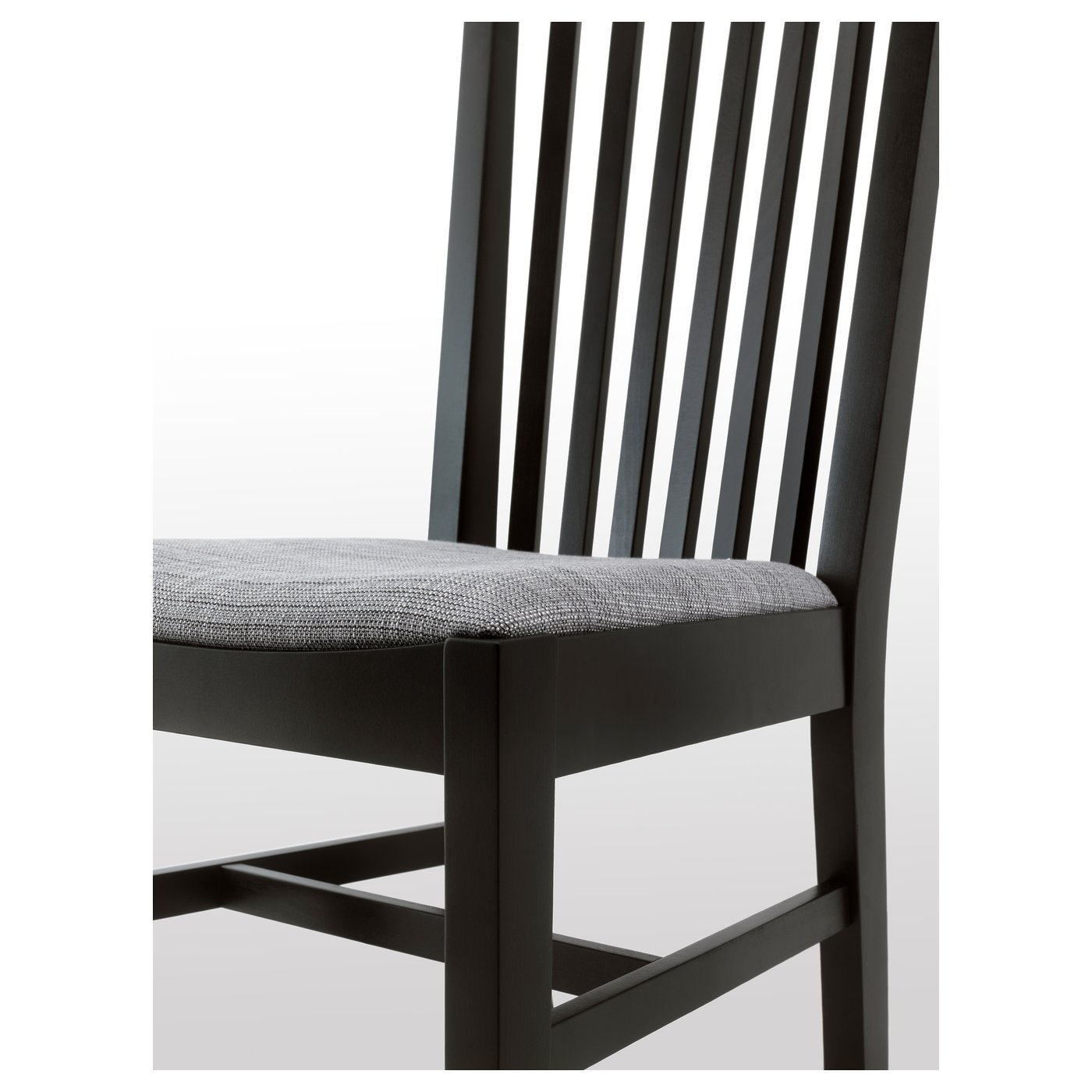 NORRNÄS Chair, black, Isunda grey IKEA