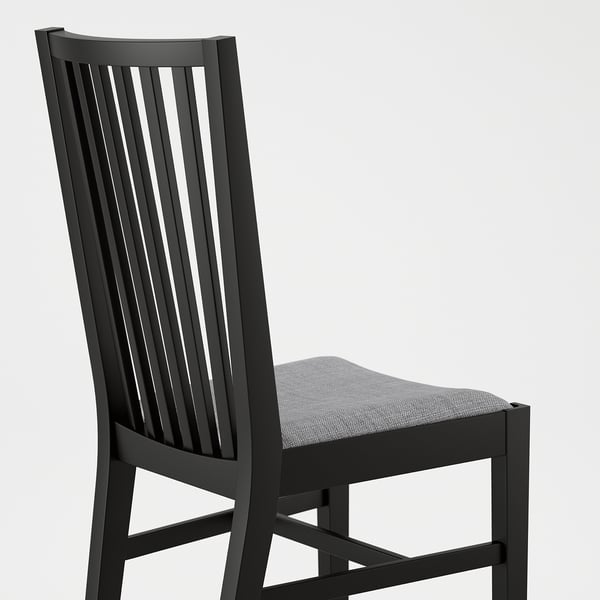 NORRNÄS Chair, black/Isunda grey, black, Isunda grey - IKEA