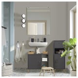 NORSÄLVEN Cabinet, grey, 32x32x94 cm