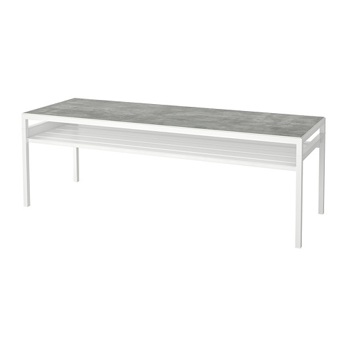 NYBODA Coffee table w reversible table top light grey concrete effect