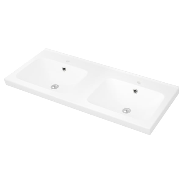 ODENSVIK Double washbasin, 123x49x6 cm IKEA