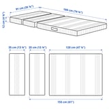ÖMSINT Pocket sprung mattress for ext bed, 91x190 cm