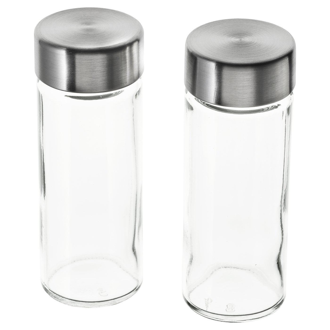 ÖRTFYLLD Spice jar, glass, stainless steel IKEA