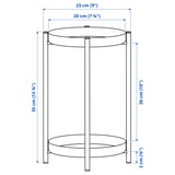 OLIVBLAD Plant stand, in/outdoor black, 35 cm