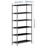 OMAR 1 shelf section, 92x36x181 cm