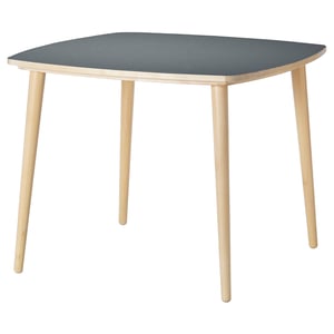 OMTÄNKSAM Table - anthracite, birch - IKEA