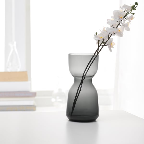 Omtanksam Vase Dark Grey Ikea