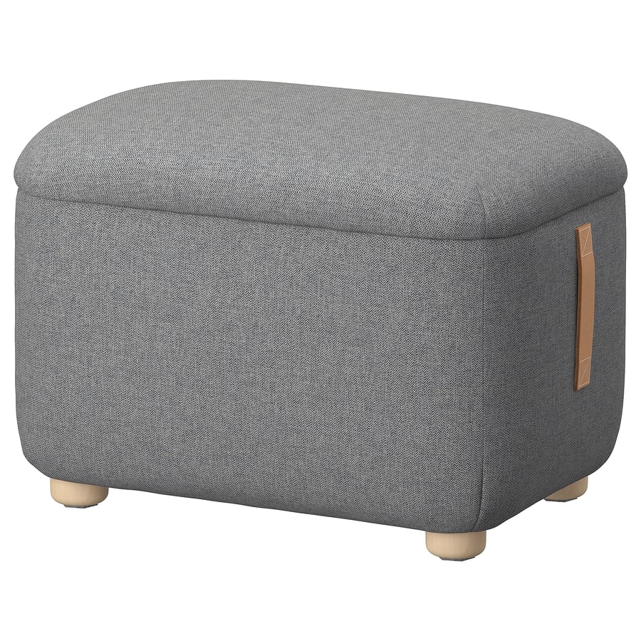 OSKARSHAMN footstool with storage, Tibbleby beige/grey IKEA
