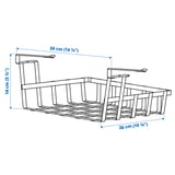 PÅLYCKE Clip-on basket, anthracite, 36x26x14 cm