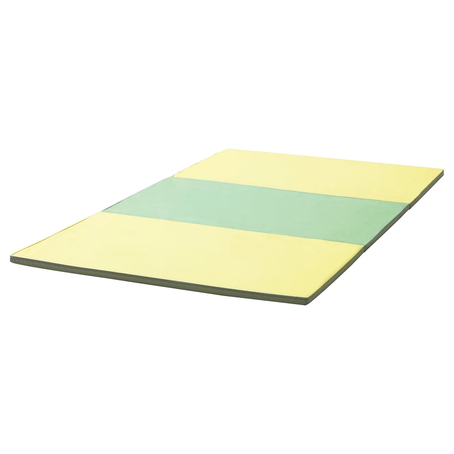 PASSBIT Folding gym mat, yellow/green/grey IKEA
