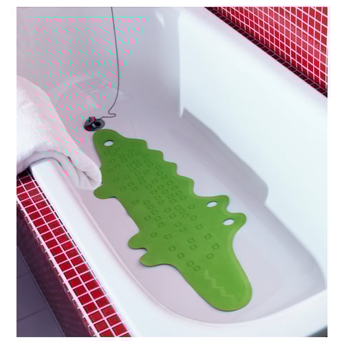 PATRULL bathtub mat, crocodile green, 33x90 cm IKEA