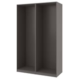 PAX 2 wardrobe frames, dark grey, 150x58x236 cm