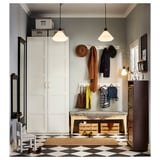 PAX / BERGSBO Wardrobe combination, white/white, 100x60x236 cm