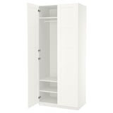 PAX / BERGSBO Wardrobe combination, white/white, 100x60x236 cm