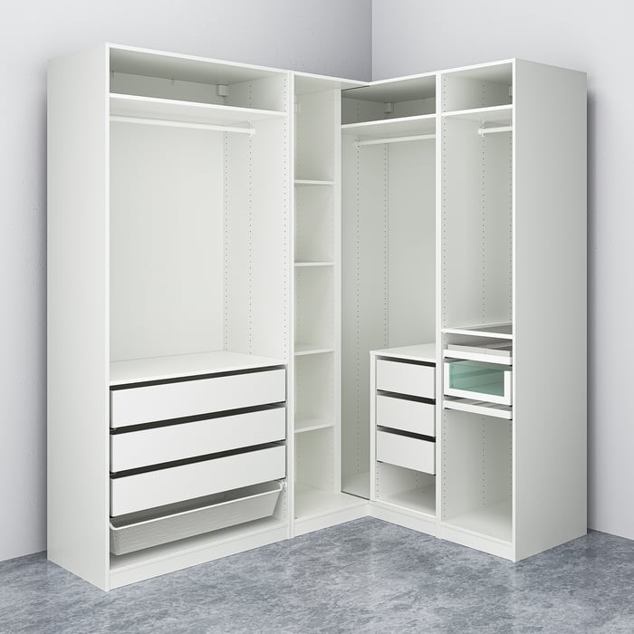 PAX Corner wardrobe white IKEA