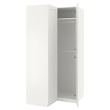 PAX / GRIMO Corner wardrobe, white/white, 110/110x236 cm