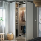 PAX / GRIMO Corner wardrobe, white/white, 110/110x236 cm