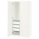 Option: PAX / TONSTAD Wardrobe combination, white/off-white, 100x60x201 cm