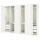 Option: PAX / TONSTAD Wardrobe combination, white/off-white, 300x60x236 cm