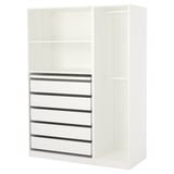 PAX Wardrobe combination, white, 150x58x201 cm