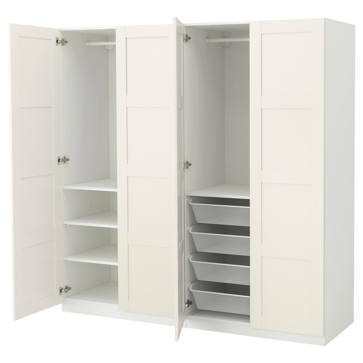 Pax Wardrobe White Bergsbo White 200x60x201 Cm Ikea